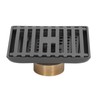 Floor Drain Stainless Steel Copper Gray Quadrangular Large Displacement Draining