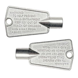 216702900 Metal Freezer Door Keys - Compatible With Frigidaire, Kenmore, GE Freezers - Repalces: AP4301346, AP4071414, PS2061565, AP2113733, 06599905, 08037402, 12849, PS1991481 (Pack 2)