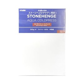 Muse WAP-SC A4 Watercolor Paper, A4 Size Sheet Pack, Stonehenge Aqua, Rough, 10.6 oz (300 g), Pack of 5