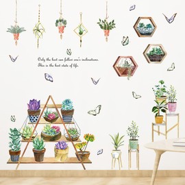 Wall Stickers, Stylish, Wall, Spring, Decorative Plants, Flowers, Wallpaper Stickers, 3D Stickers, Butterfly, Diy Wall Decoration, Wall Stickers, Green
