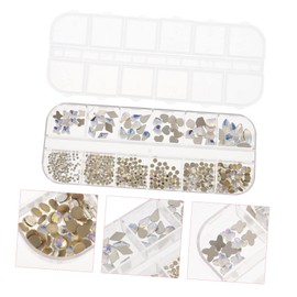 Healvian Flatback Crushed Diamond Nail Art Decorations Irregular Shaped Ab Color Gems for Manicure and Craft Projects Add and Style to Your Nails