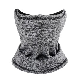 Unbranded Winter Windproof Ski Face Mask Neck Gaiter Bandana Fleece Warmer Earmuff Scarf - Gray