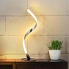 SShaped LED Spiral Table Lamp Reading Light Small Night Light