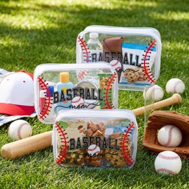 Yeyeplum 12 Pcs Baseball Mom Snack Bags for Team Cosmetic Bag Gifts