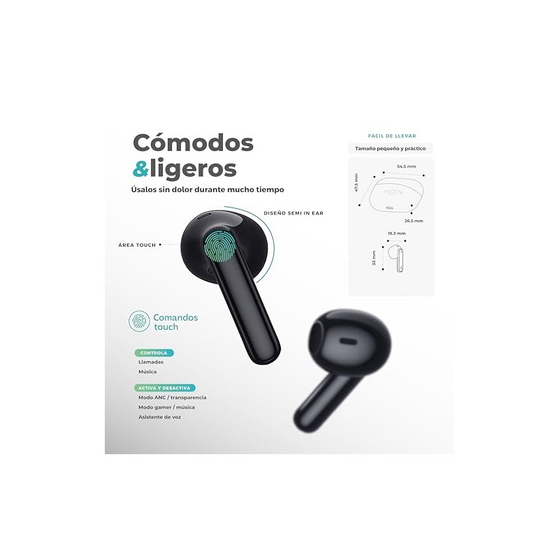 BINDEN Audífonos Inalámbricos Harmony Semi In Ear Sonido Hi-Fi con