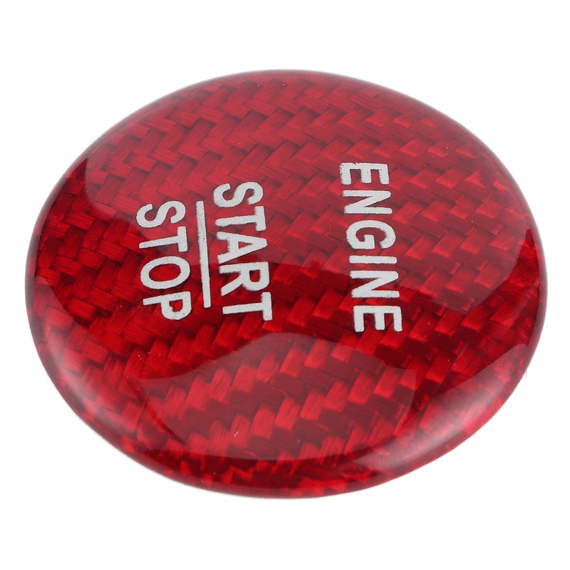 Carbon Fiber Engine Start Stop Button Cover Trim Fit for