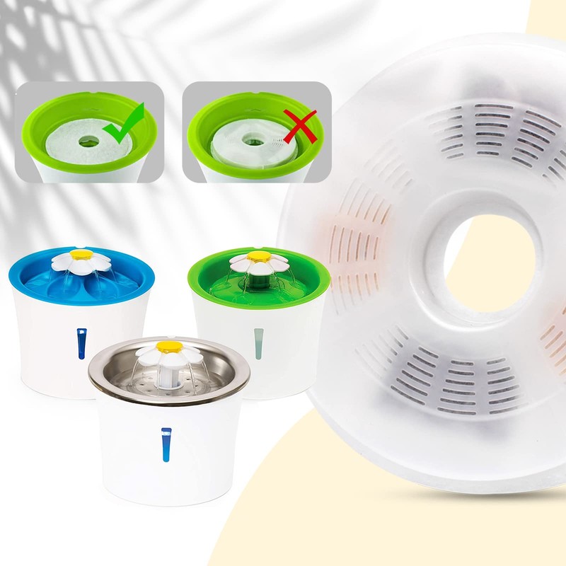 3/6/9 Pack Cat Water Fountain Filters Compatible with Catit Fountains,