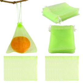 100 PCS Fruit Protection Bags Mesh Bags Drawstring 6x8 inch Netting for Garden Protection Fruit Tree Netting Fruit Bags for Fruit Trees Garden Netting Pest Barrier