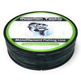 Reaction Tackle Monofilament Fishing Line- Strong and Abrasion-Resistant Nylon Mono Fishing Line, Freshwater and Saltwater Fishing Line Blue Camo 30/500