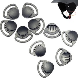 YehVeh 10 Pack Helmet Strap Locking Buckle Fastener Splitter Ear Side Triangle Band Dividing Adapter Connector Replacement for Skating Climbing Bicycle Cycling Helmets Bike Motorcycle Snow Sports