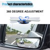 2PCS Car Rearview Blind Spot Mirror, 3.7" x 1.4" HD
