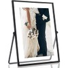 Lawrence Frames Metal Easel Float Picture Frame, 5x7, Black