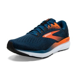 Brooks Men’s Ghost 16 Neutral Running Shoe - Blue Opal/Black/Nasturtium - 12 Medium
