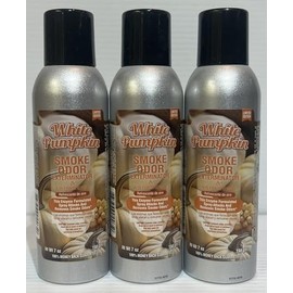 Smoke Odor Exterminator 198 gm/ 7 oz Large Spray White Pumpkin Set of Three Cans.