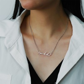 HSWYFCJY Silver Speak Now Necklace for Women,TS Outfit Jewelry Accessories for Eras Tour,TS Inspired Necklace for Music Lover,Singer Fans Gifts Album Song Title Necklace