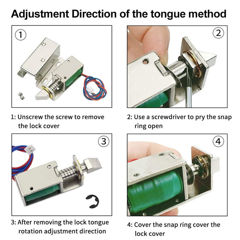 FTSTech Mini Small Cabinet Locks 12V 0.6A Magnetic Lock Electromagnetic