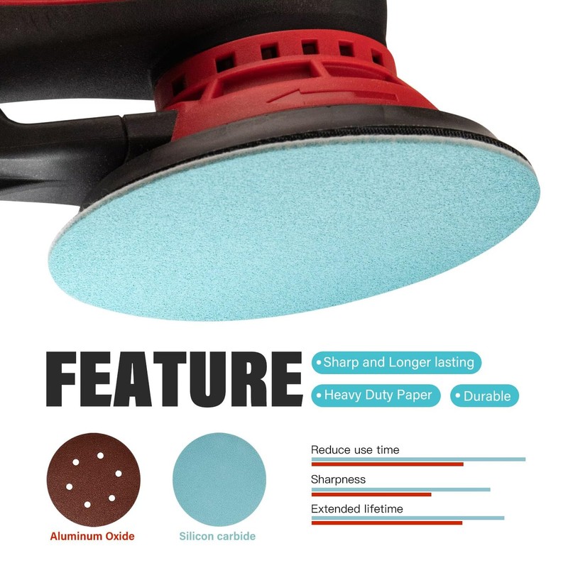 150mm Sanding Discs P5000 Fine Finishing Foam Discs, 15PCS Hook