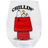 Silver Buffalo Peanuts Snoopy y Woodstock Chillin 20 oz vaso