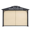 Gazebo Universal Replacement Privacy Curtain - Wonwon Privacy Panel Canopy