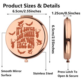 SEIRAA Channel Video Makeup Mirror Triplet Brothers Lover Gifts Team Orange Purple Blue Gifts Video Creators Pocket Mirror (It's Super Sour)