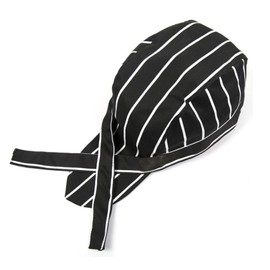 Traderplus - Gorro de cocina para hombre y mujer, diseño de calavera, Rayas, 1