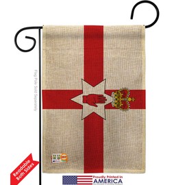 Northern Ireland Burlap Garden Flags Pack Regional Nationality Nation International World Country Particular Area USA Applique Small Decorative Gift Yard House Banner Double-Sided Made In 13 X 18.5