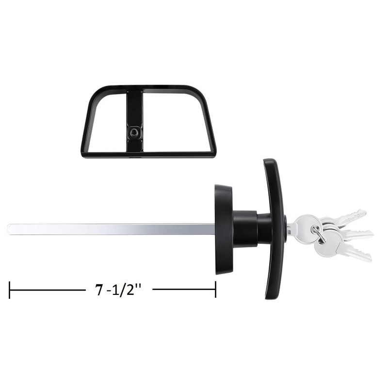 7-1/2" Stem Shed Door Latch T-Handle Lock Kit with 4