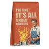 Funny Cooking Kitchen Towels, 50s Retro Man Cooking Decorative Dish