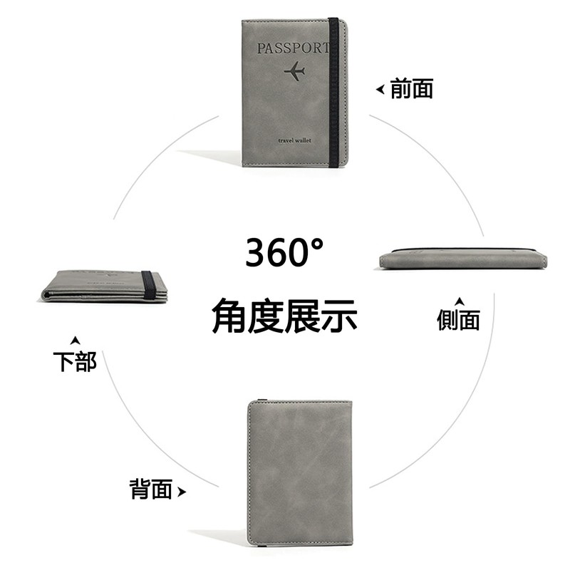 SZSL Passport Case, Skimming Prevention, High-grade PU Leather, Multi-functional Storage