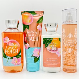 Pretty As A Peach 4-Piece Bath Bundle | Shower Gel, Ultra Shea Body Cream, Body Lotion and Fine Fragrance Mist