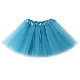 Aslana - Faldas de tutú de 3 capas para niñas pequeñas de 3 a 10 años, fiestas de disfraces de Halloween, #03 Turquesa, Small
