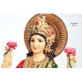 Song of India Hand Painted Laxmi Figurine 8" Height.