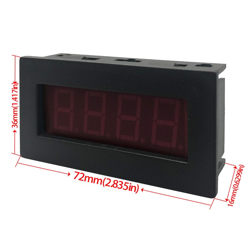 DIGITEN 4 Digital Red LED Tachometer RPM Speed Meter +