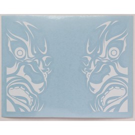 Cutting Sticker Kongo Rikishi Statue Nio-Ogre Car Sticker Decal Sticker Dress up or Hide Car Motorcycle Etc. Size: 4.7 x 3.5 inches (12 x 9 cm), White