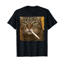 Funny Cat Smoking For Men Women Gen Z Meme T-Shirt