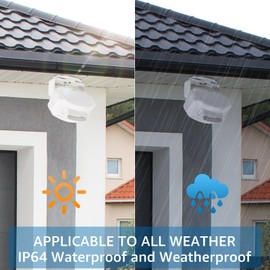 NineLeaf Türklingel mit Bewegungsmelder, Briefkastendetektor, IP64 wasserdicht, 918 FT lange Distanz, Diebstahlschutz, für Haus, Lager, Büro, 1 Empfänger mit 2 Sensoren