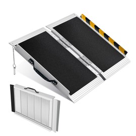 Sailret 2FT Portable Wheelchair Ramp, Non-Slip Aluminum Folding Handicap Ramp for Home Steps, Stairs, Threshold and Doorways, Scooter Ramps, 800LBS Capacity