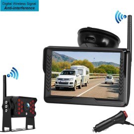 Yuanting 1080P Wireless Car Backup Camera System 5" Monitor for Truck Camper Express VAN