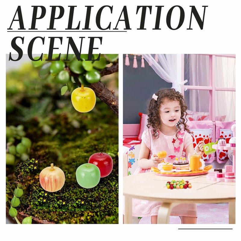 CHGCRAFT 60Pcs 4 Styles Foam Fruit Artificial Mini Apple, Fake