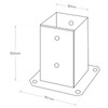 Post Support Base 90mm x 90mm Galvanised Steel Post Holder