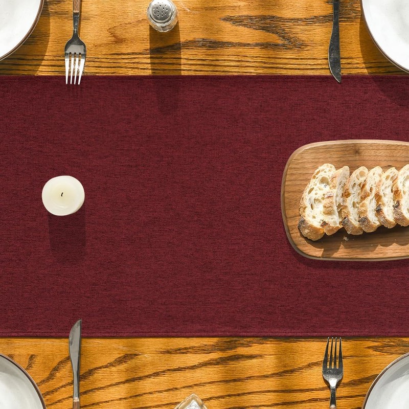 Artoid Mode Red Christmas Table Runner, Seasonal Fall Winter Machine