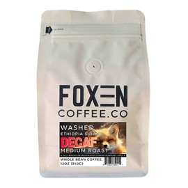 Foxen Coffee Decaffeinated Ethiopia, Whole Bean, Medium Roast, 12 ounce