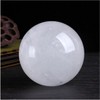 White Crystal Ball Power Stone Round Sphere Figurine Interior Himalayan