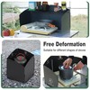 REDCAMP 4 Plates Camping Stove Windscreen, Outdoor Iron Folding Stove