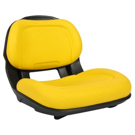 KUAFU Tractor Seat Compatible with John Deere X300 X300R X304 X310 X320 X324 X340 X360 X500 X520 X530 Replacement for AM136044 Riding Lawn Mower Seat Yellow+Black