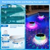 Pool Chlorine Floater, Solar Floating Pool Lights with USB Charging,