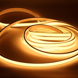 pcning COB LED Strip 230 V without Transformer 5 m Warm White IP67 Waterproof, 5 Metre LED Strip Light Bright Outdoor Strip 230 Volt Direct Connection (Warm White, 5 m)