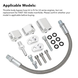 LS Steam Port Kit:Rugged and Stable Coolant Crossover Hose Kit with Anti Aging Throttle Body Bypass for LS Series Engines,Dependable Port Assembly