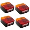 hillfield® Universal Rear Lights 12 V for Car Trailers Complete