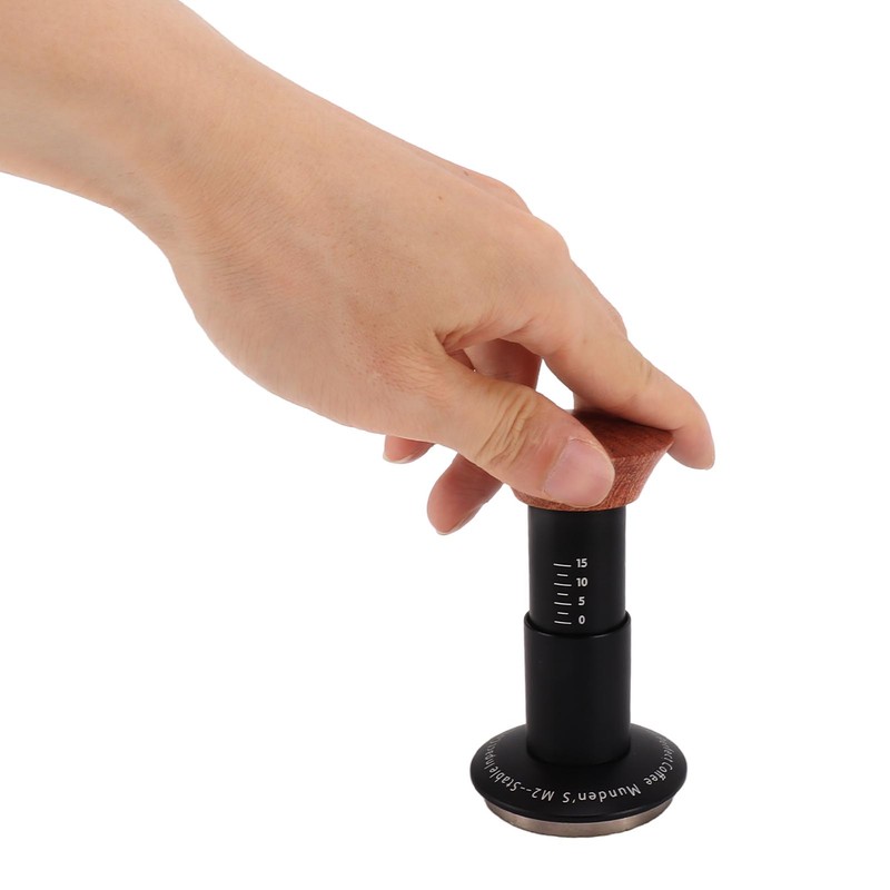 Coffee Tamper Spring Loaded Tamper Calibrated Coffee Tamper Wood Handle